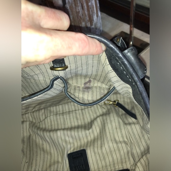 Frye Campus Dakota Leather Marbled Black Tote Shopper Shoulder Bag $378 - Picture 13 of 15